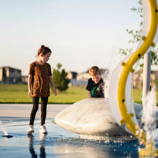 kids playing in a park