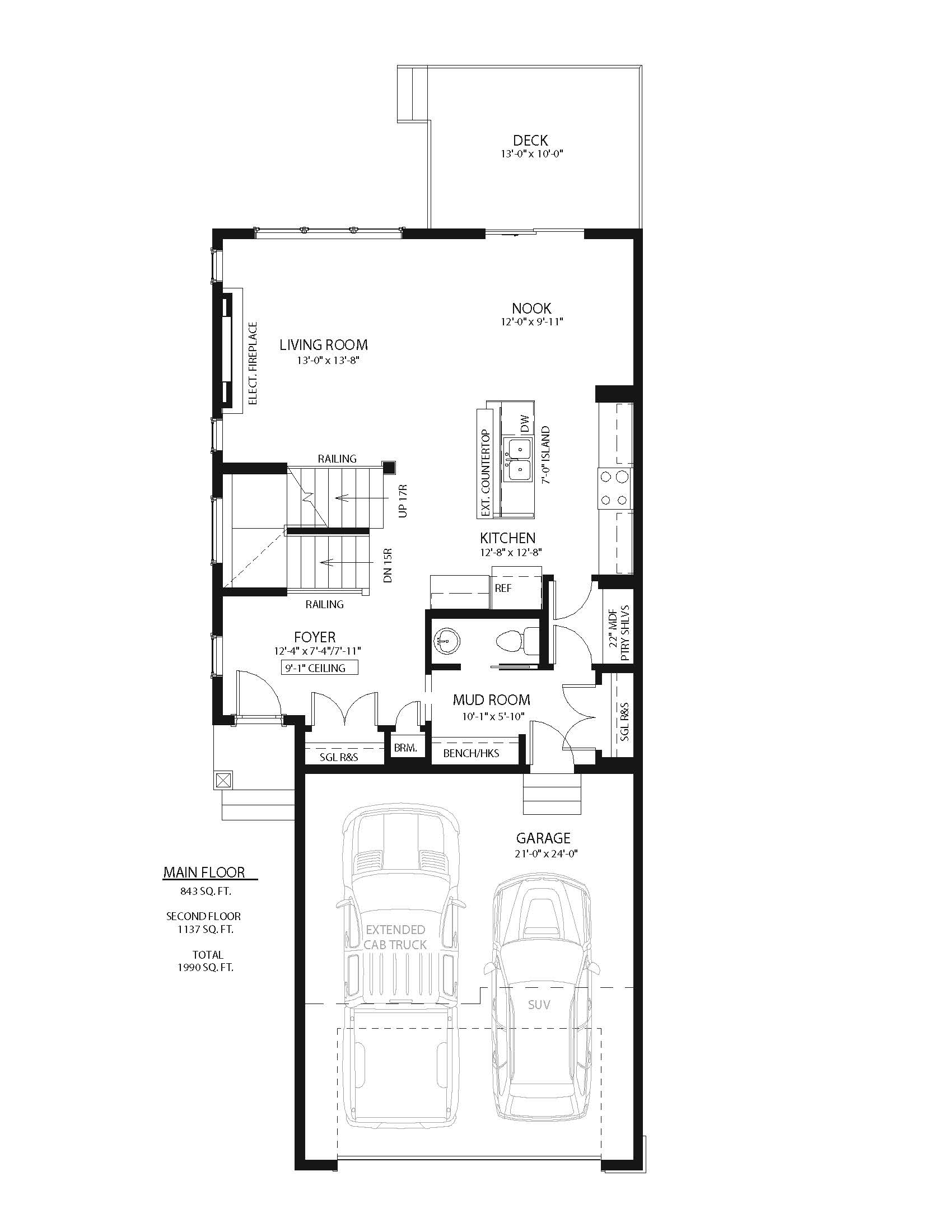 floorplan layout for Main level