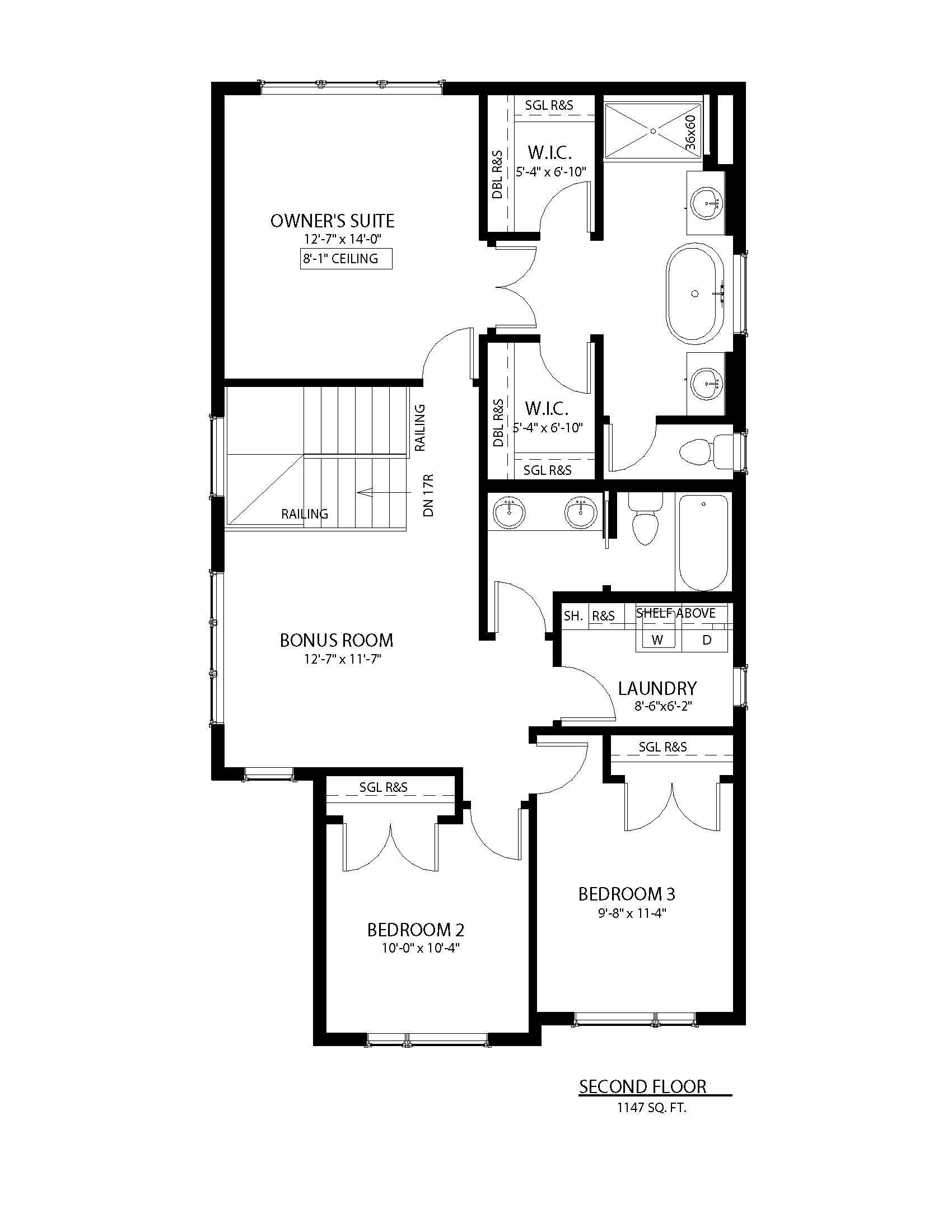 floorplan layout for Upper level