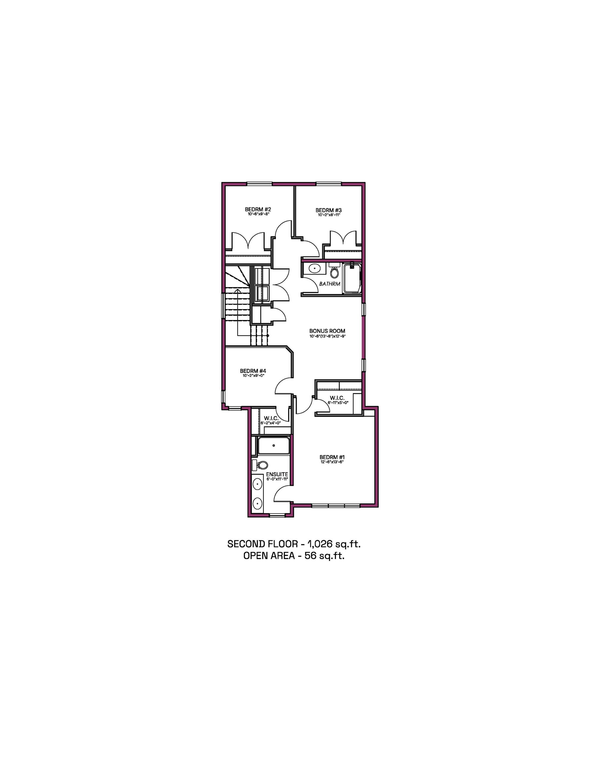 floorplan layout for Upper Level
