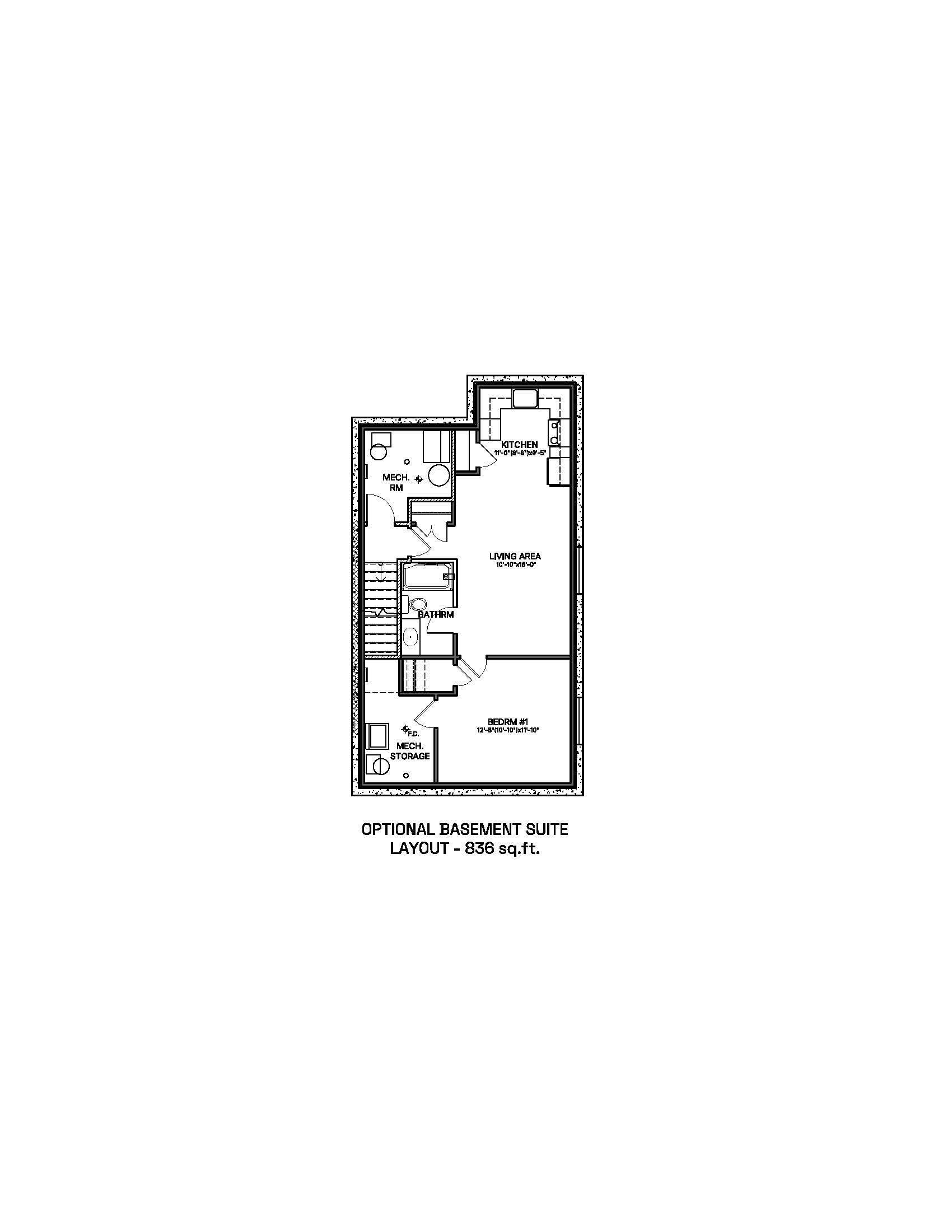 floorplan layout for Basement